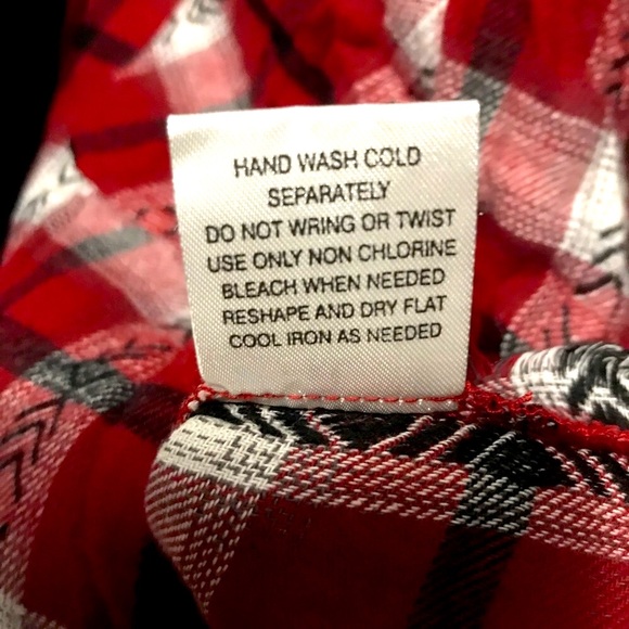 NWT Olive+Oak Women’s Boho Flannel & Plaid Fringe Button Down Cotton Top - Picture 13 of 13